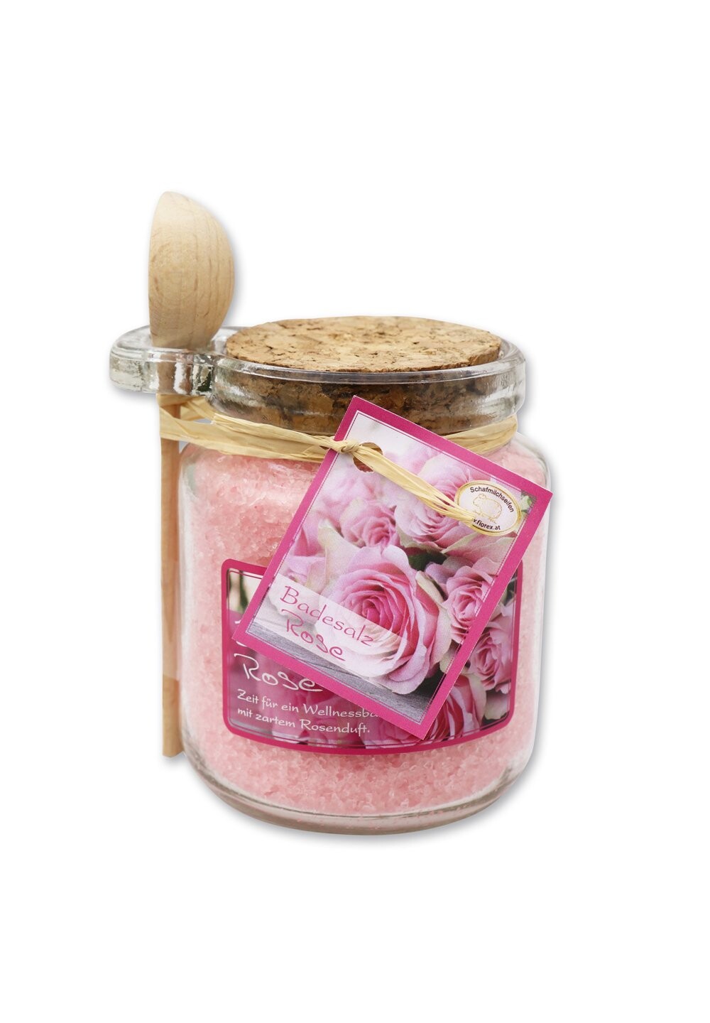 

Добавка для ванны BADESALZ ROSE DIANA IM GLAS MIT HOLZLÖFFEL 300 G Florex, цвет rosa