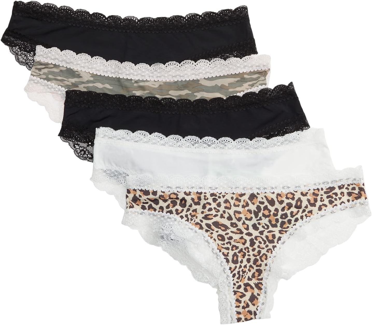 

Набор из 5 хипстеров Aiden с кружевной спиной Honeydew Intimates, цвет Assorted 2