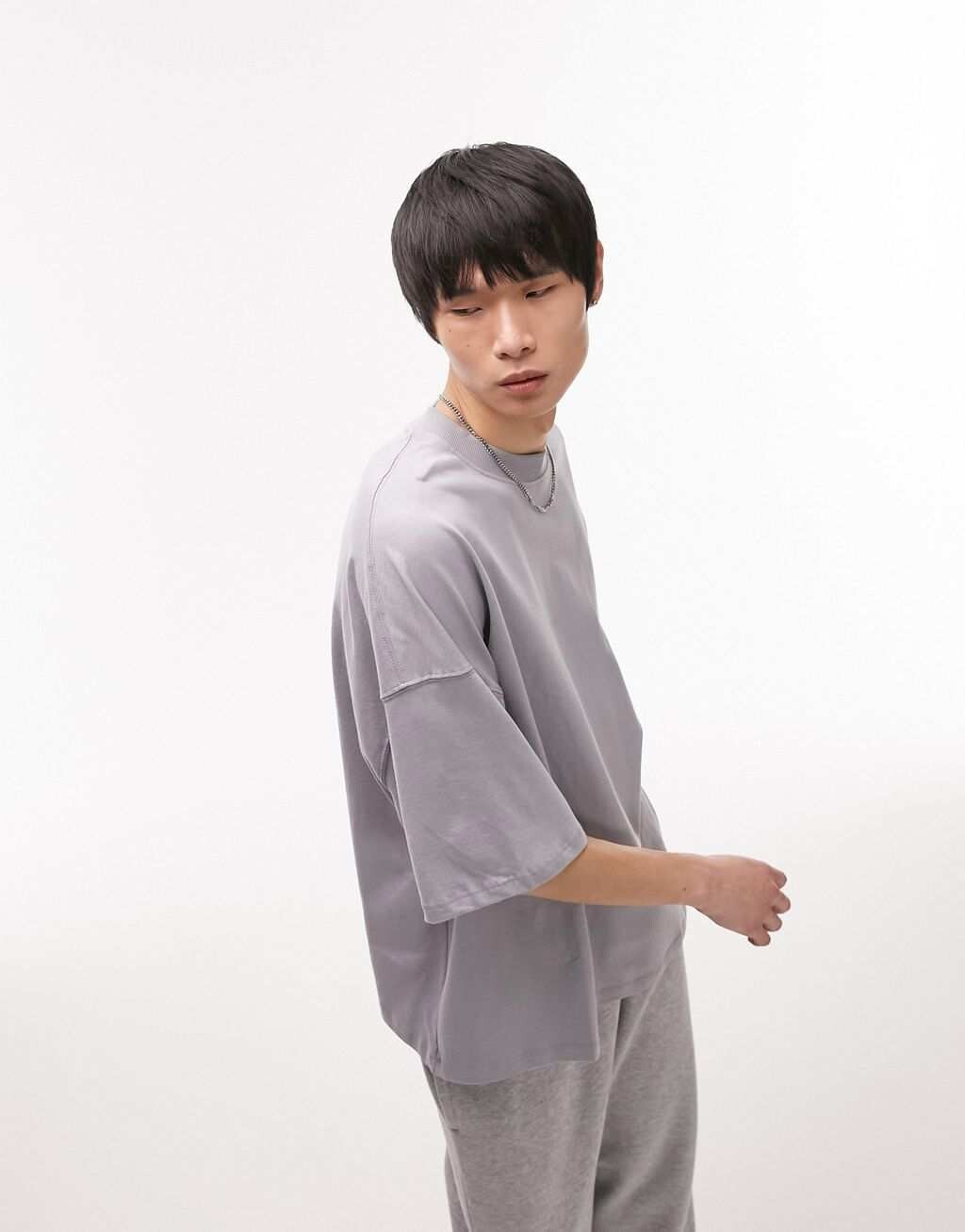

Серая футболка оверсайз Topman Extreme, Серый
