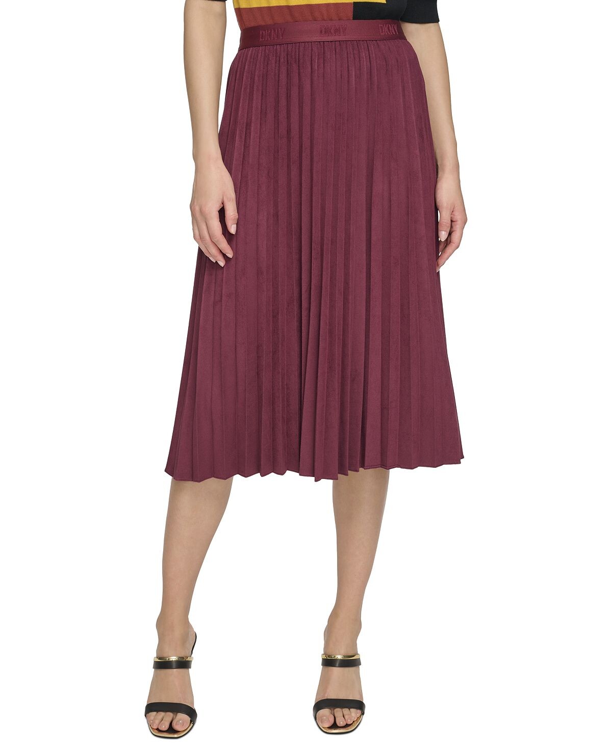 

Женская плиссированная юбка из искусственной замши DKNY