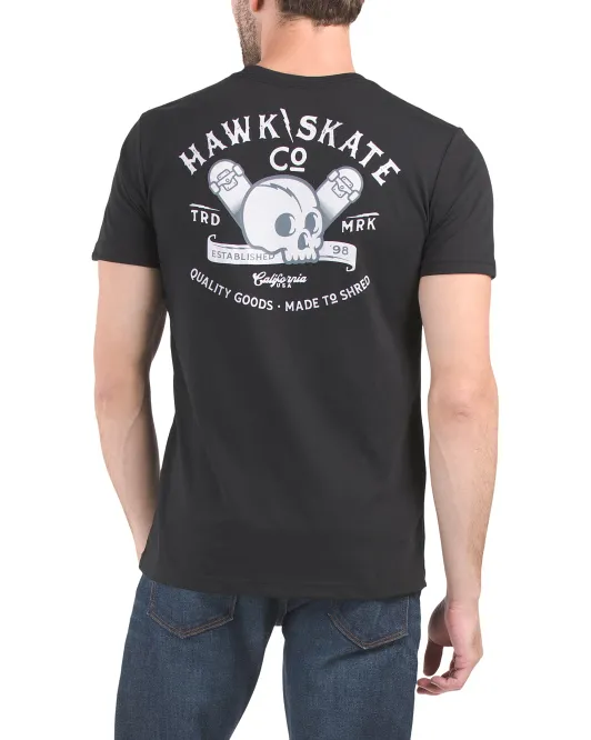 

Футболка с короткими рукавами и черепом Tony Hawk, черный