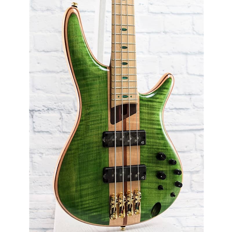 цена Басс гитара Ibanez SR Premium 4 String Bass - Emerald Green Low Gloss