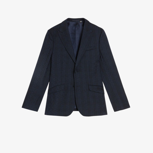 

Owenj шерстяная куртка в клетку Ted Baker, темно-синий