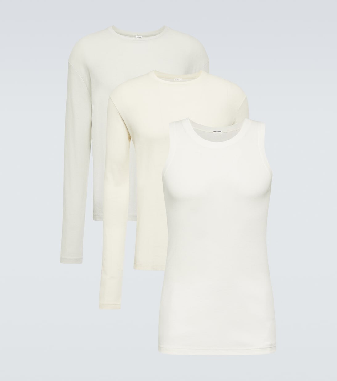 

Комплект из 3 футболок из хлопкового трикотажа. Jil Sander, синий