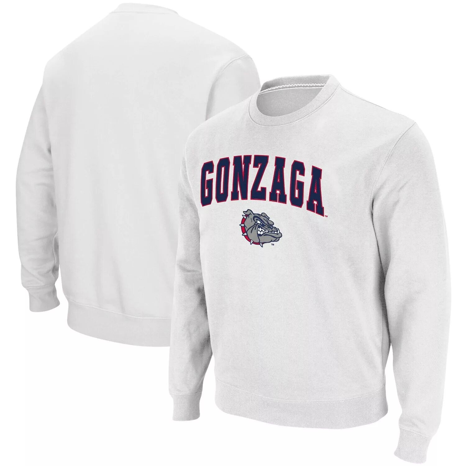 

Мужской белый свитшот из твила Gonzaga Bulldogs Arch & Logo Tackle Colosseum