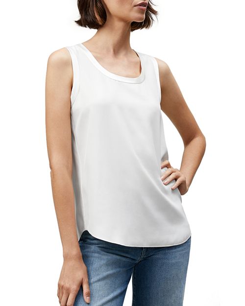 цена Двусторонняя шелковая блузка Perla Lafayette 148 New York, цвет White