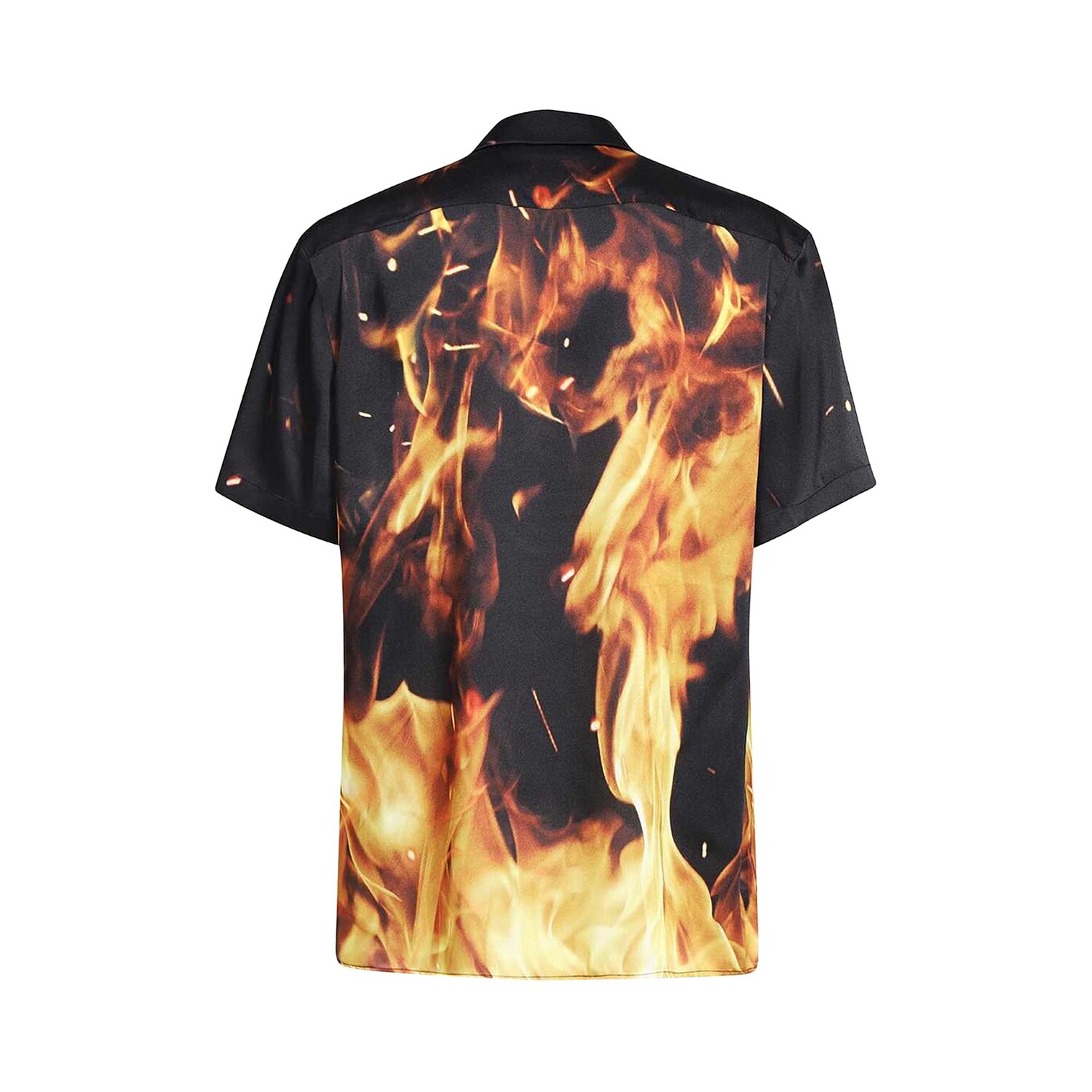 

Рубашка в пижамном стиле Balmain Fire Printed Черный/Огненный принт