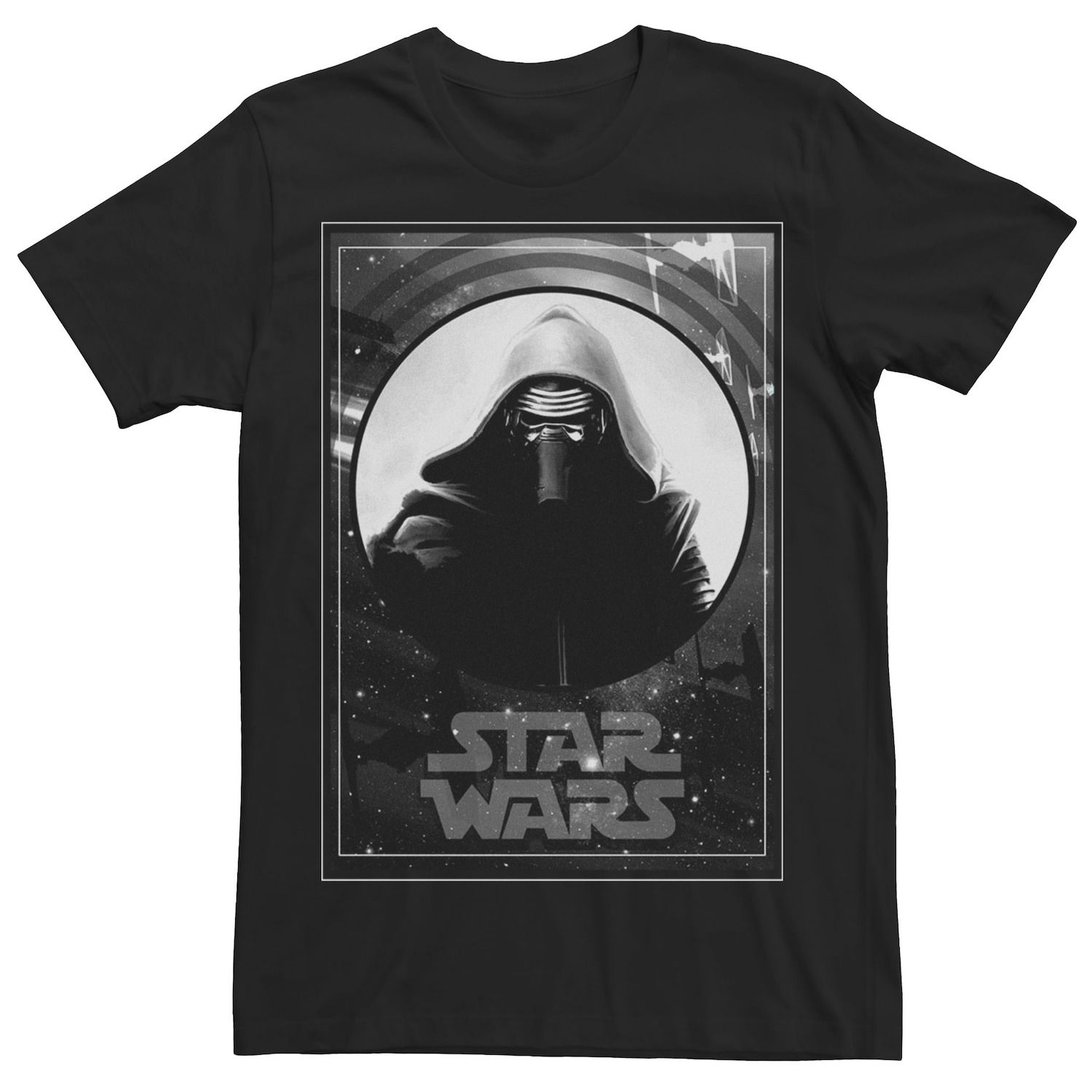 цена Мужская серая футболка с плакатом The Force Awakens Kylo Ren Star Wars