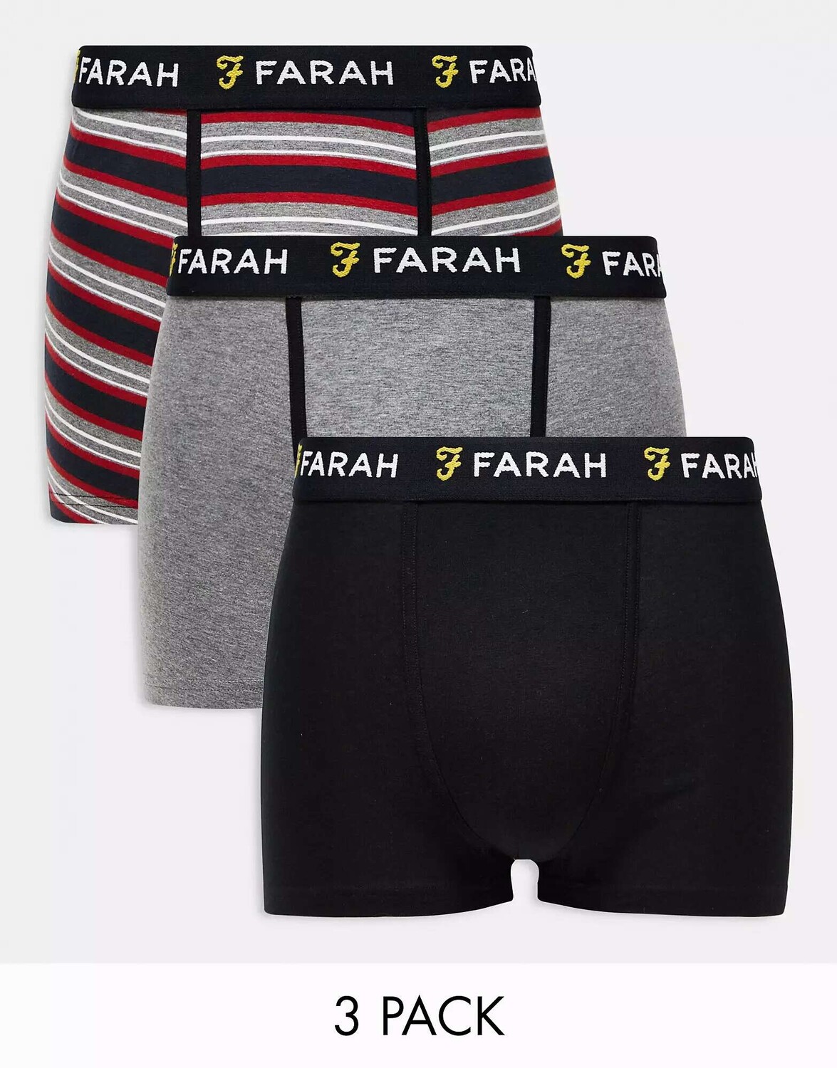 

Три пары боксеров Farah hagon в черную полоску
