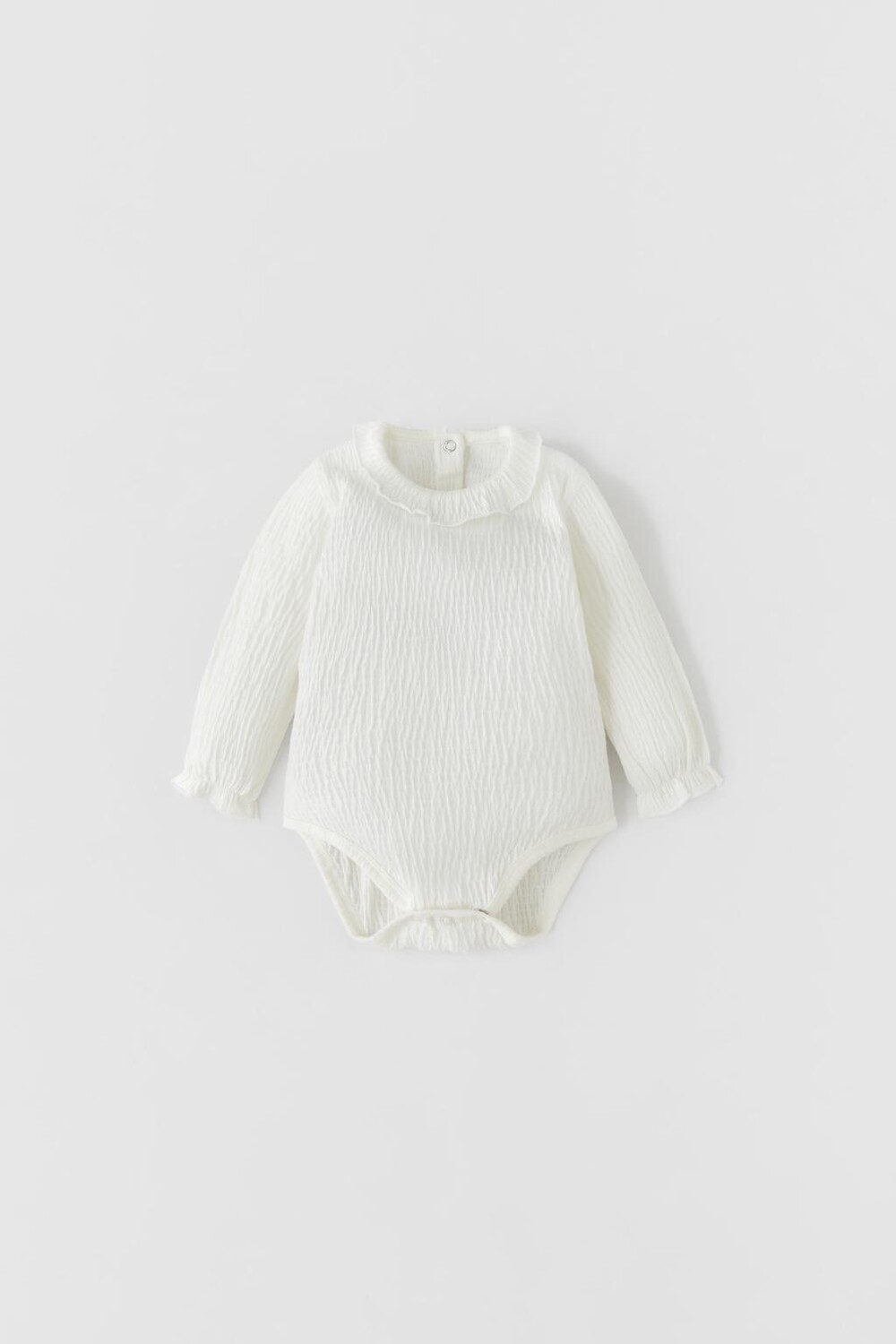 

Текстурированное боди ZARA, светлый экрю