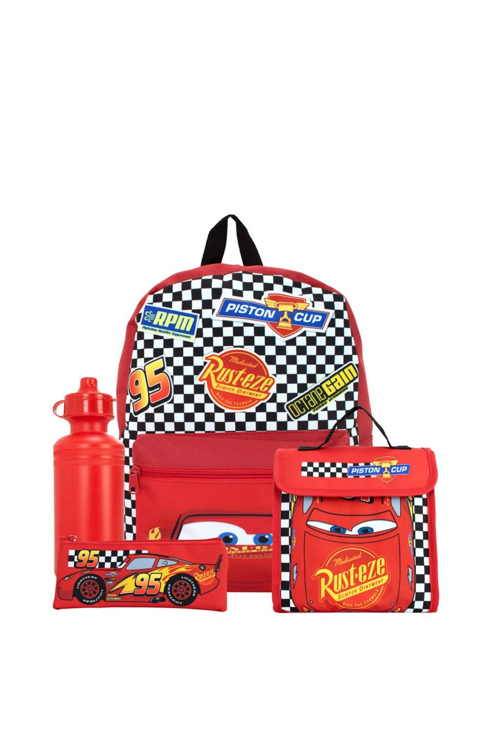 Набор рюкзаков «Автомобили» из 4 предметов Disney, красный цена и фото