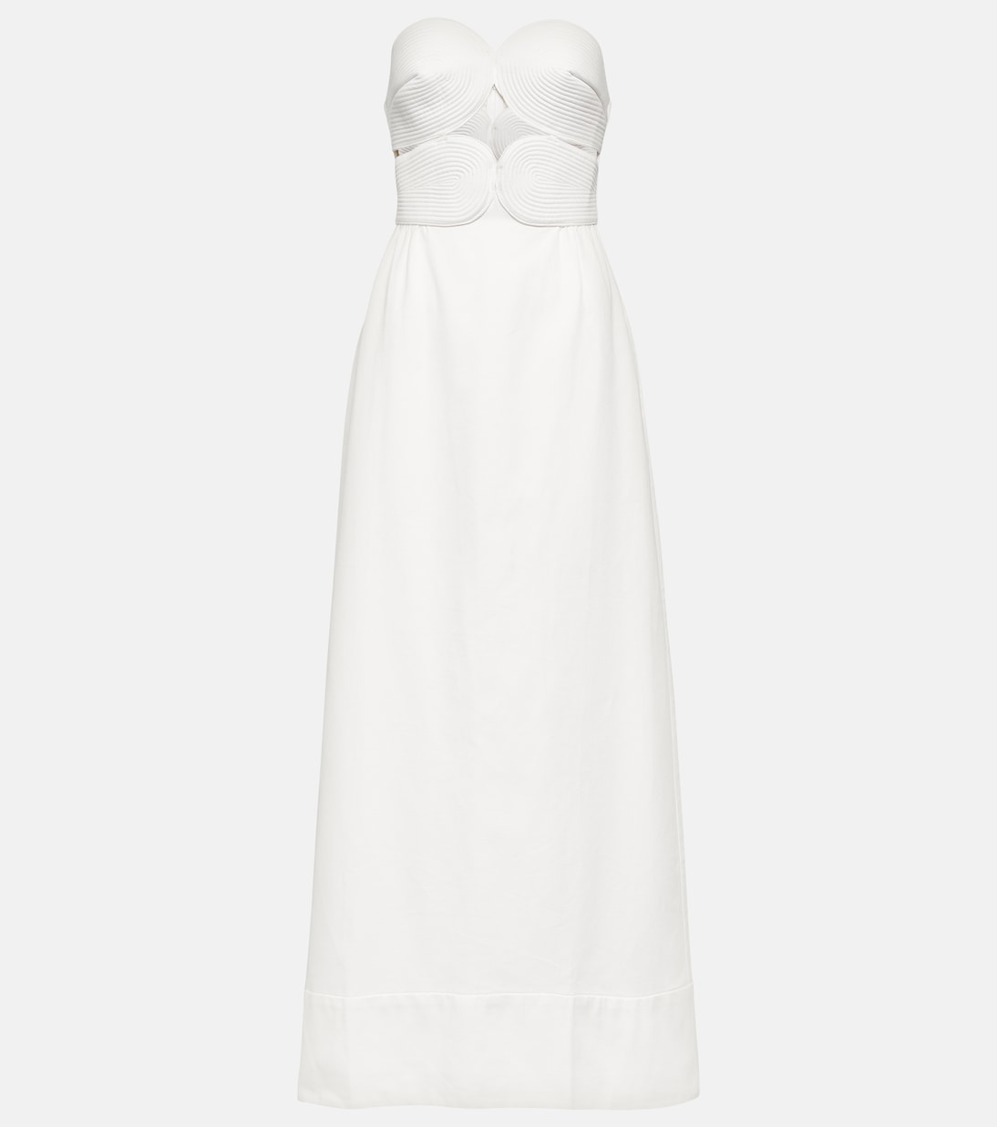 Платье макси без бретелек matelassé с вырезом Adriana Degreas, белый gabriel adriana dragonheart level 2