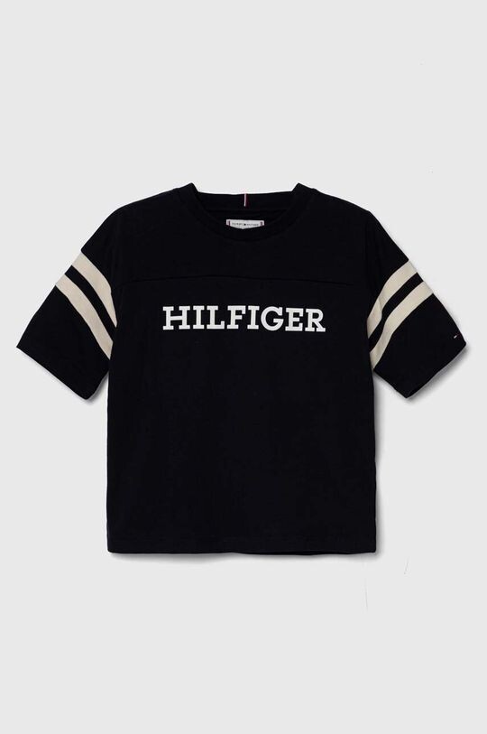 

Детская хлопковая футболка Tommy Hilfiger, темно-синий