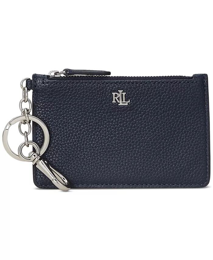 

Кожаный чехол для карт на молнии Lauren Ralph Lauren, бежевый