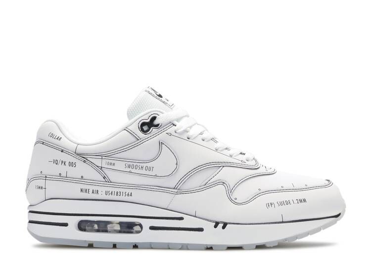 

Кроссовки Nike AIR MAX 1 'SKETCH TO SHELF - WHITE', белый