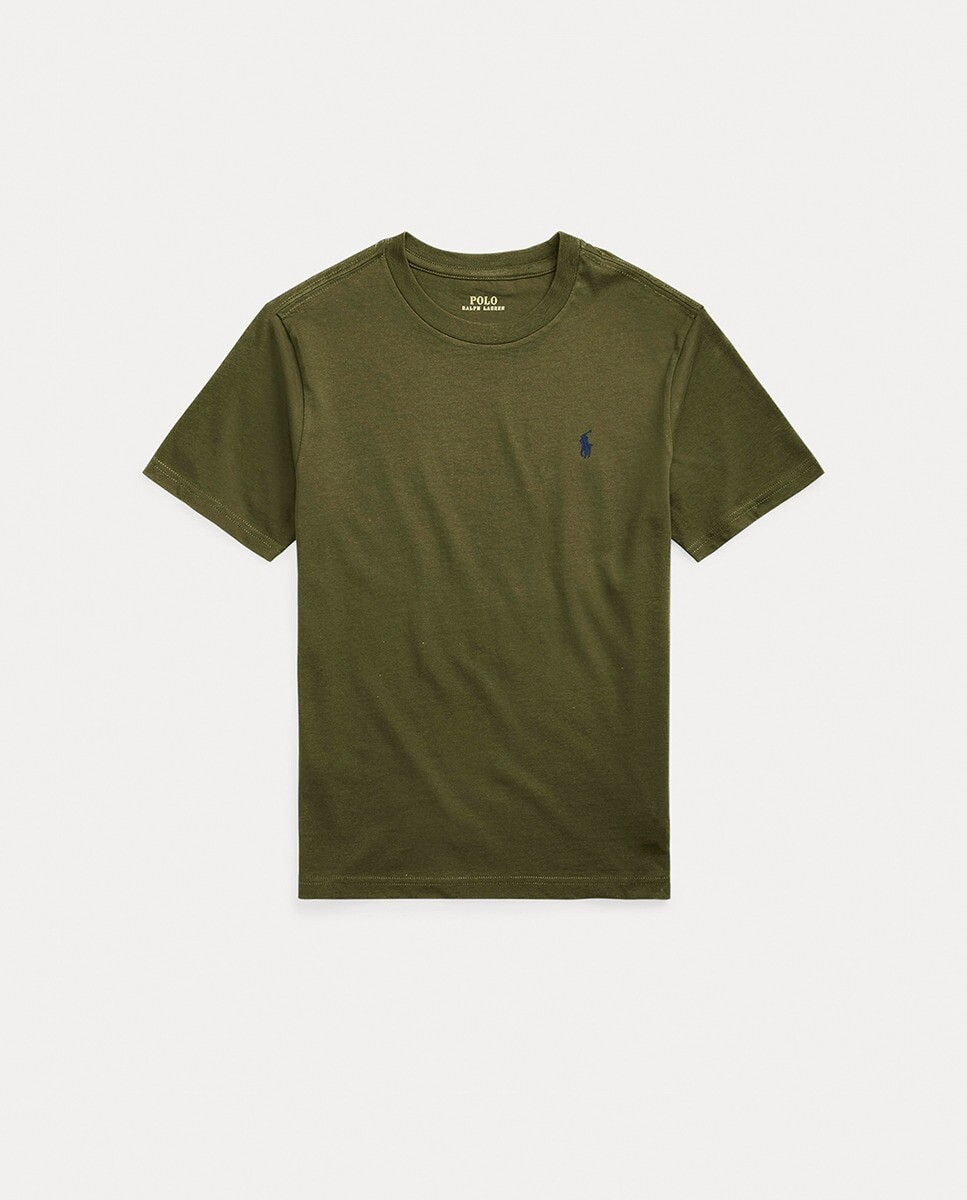 

Зеленая футболка для мальчика из 100% хлопка Polo Ralph Lauren, зеленый