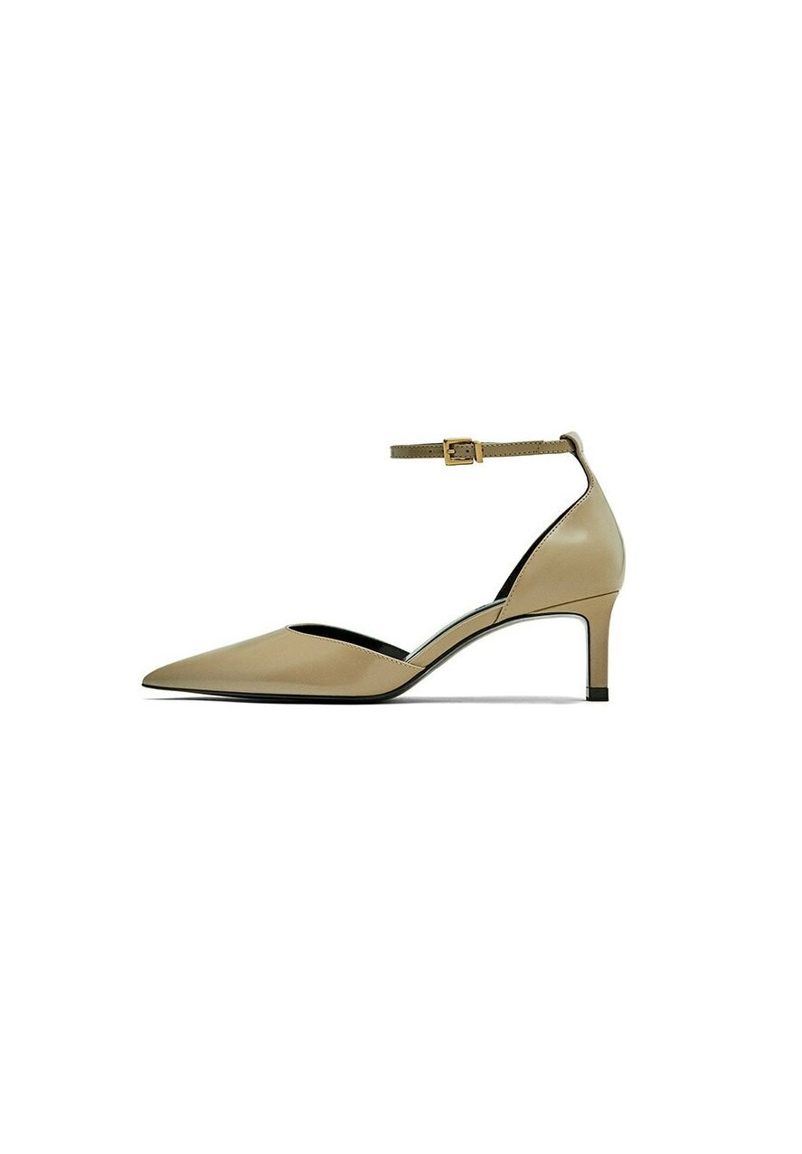 

Туфли Каблук с ремешками на лодыжке 11402350 Massimo Dutti, цвет camel