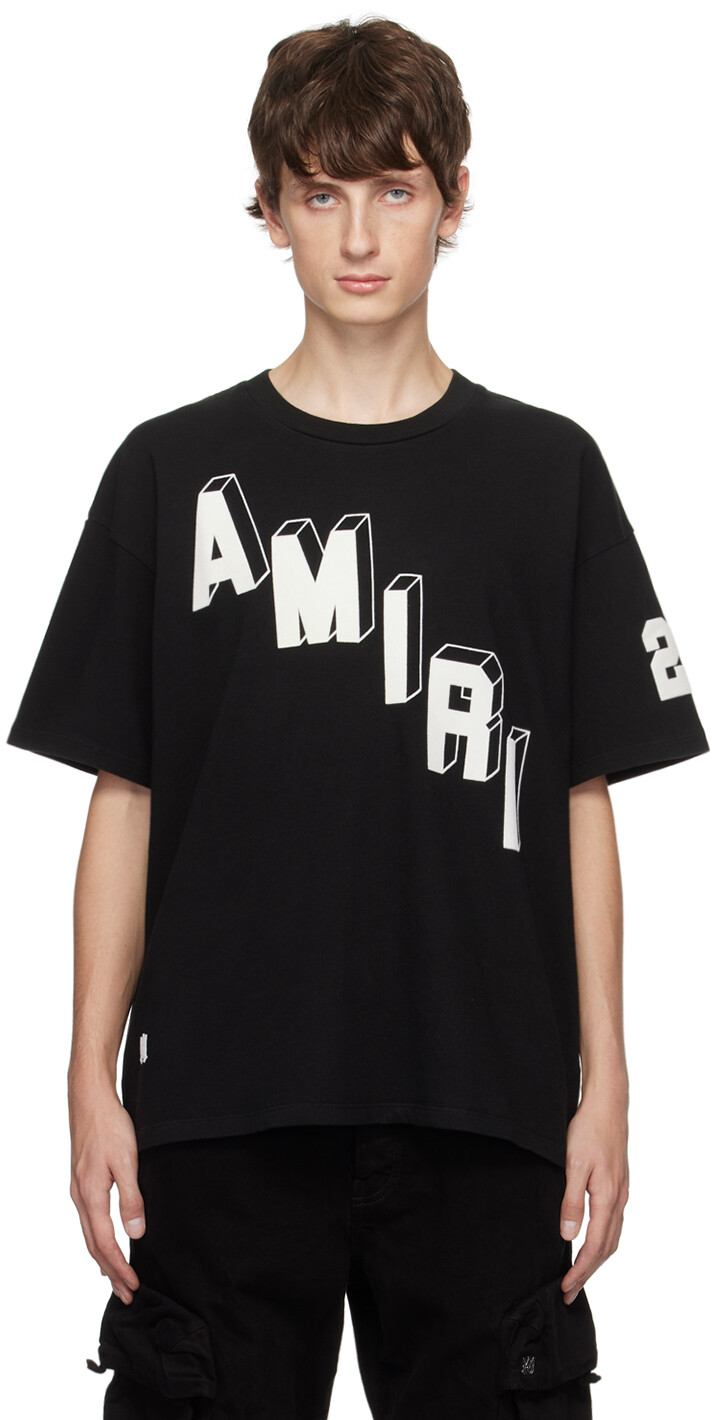 

Черная хоккейная футболка AMIRI для фигуристов, Черный