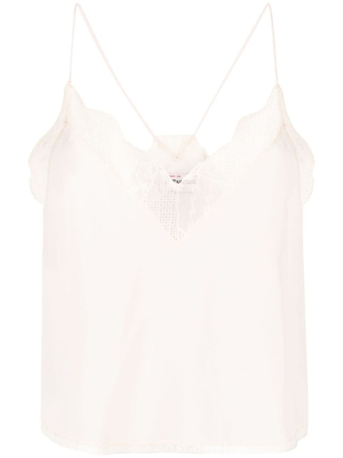 

Zadig&Voltaire топ Christy с кружевной отделкой, нейтральный цвет