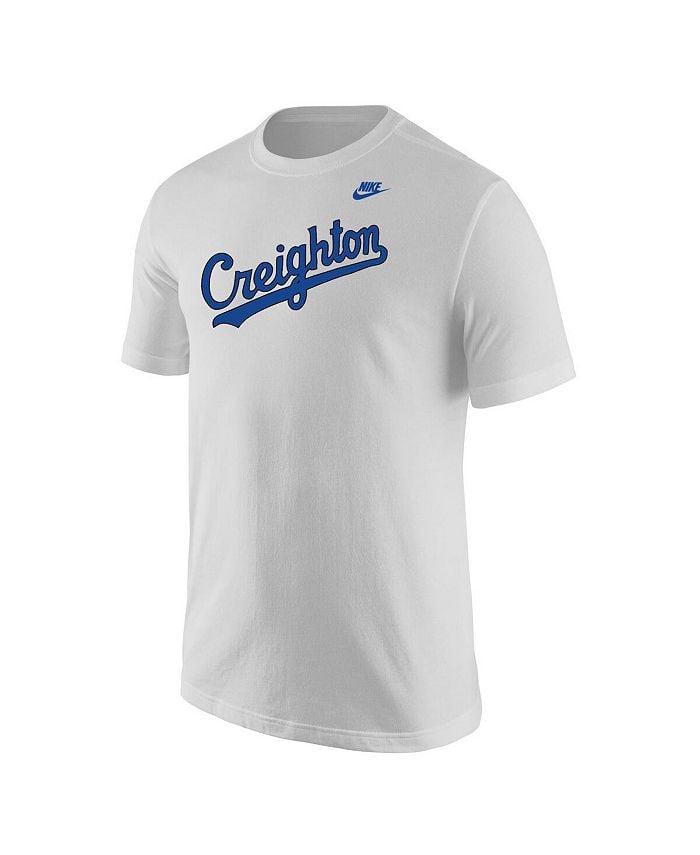 

Мужская белая футболка Creighton Bluejays Throwback с надписью Nike, белый