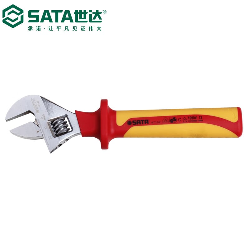 SATA Tools Изолированный разводной ключ VDE, устойчивый к напряжению, 8 дюймов 47102