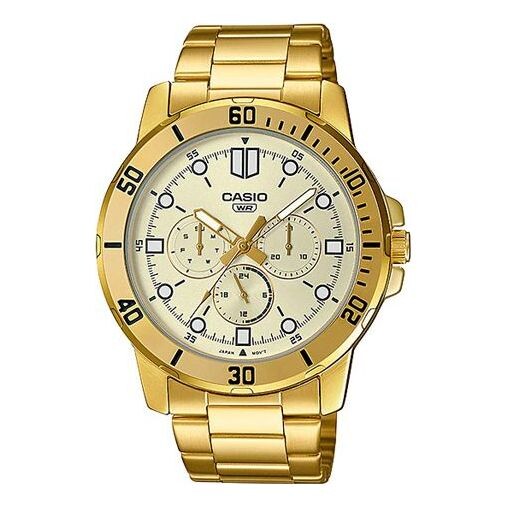 

Часы CASIO DRESS Series Quartz Waterproof Mens Gold Analog, желтый