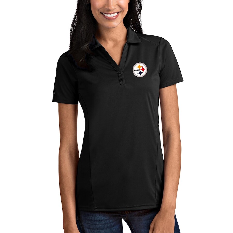 

Поло с коротким рукавом Antigua Pittsburgh Steelers, черный