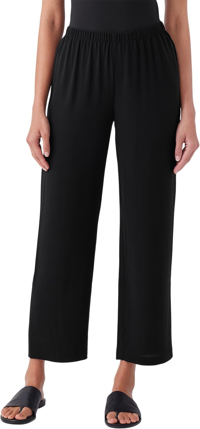 

Прямые брюки до щиколотки Eileen Fisher, черный