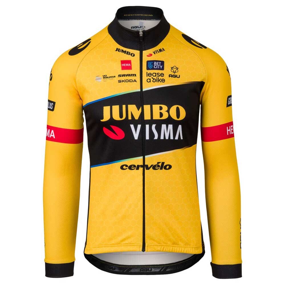 

Джерси с длинным рукавом AGU Jumbo-Visma Replica 2023, желтый