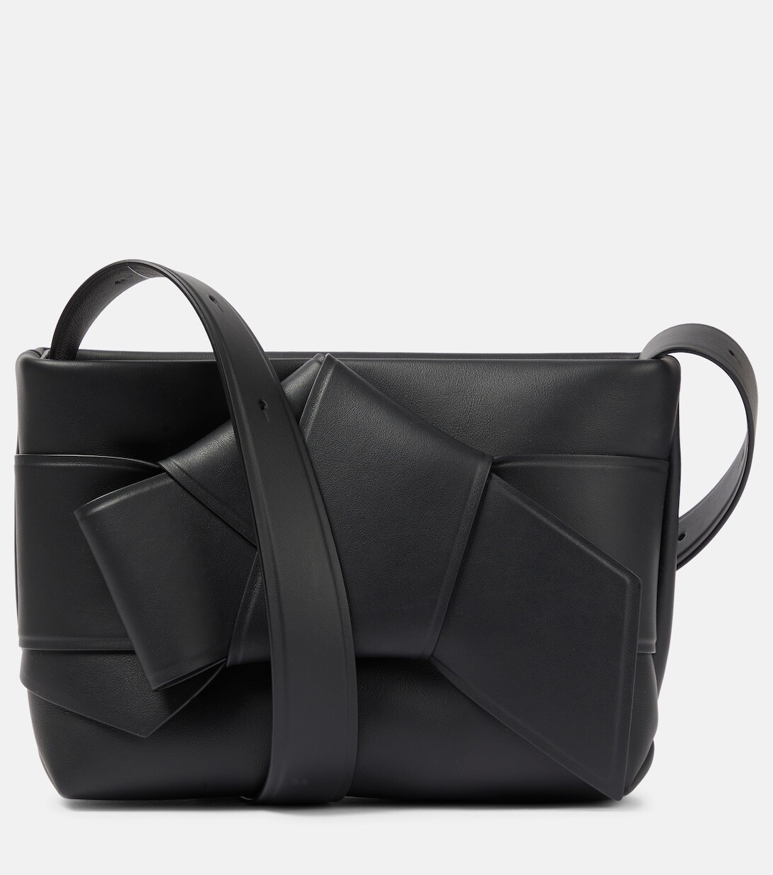 

Кожаная мини-сумка через плечо Musubi Acne Studios, черный