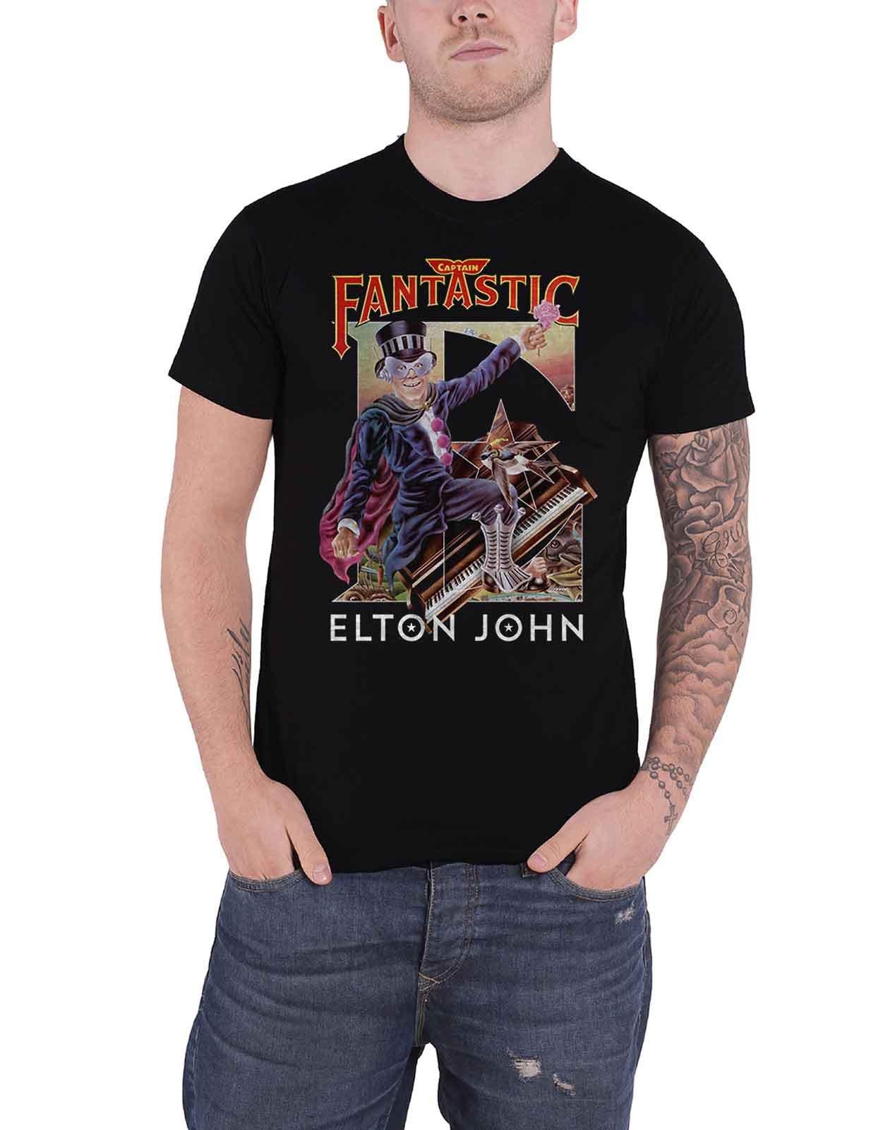 Футболка «Капитан Фантастик» Elton John, черный футболка рокетмен звездная ночь elton john черный