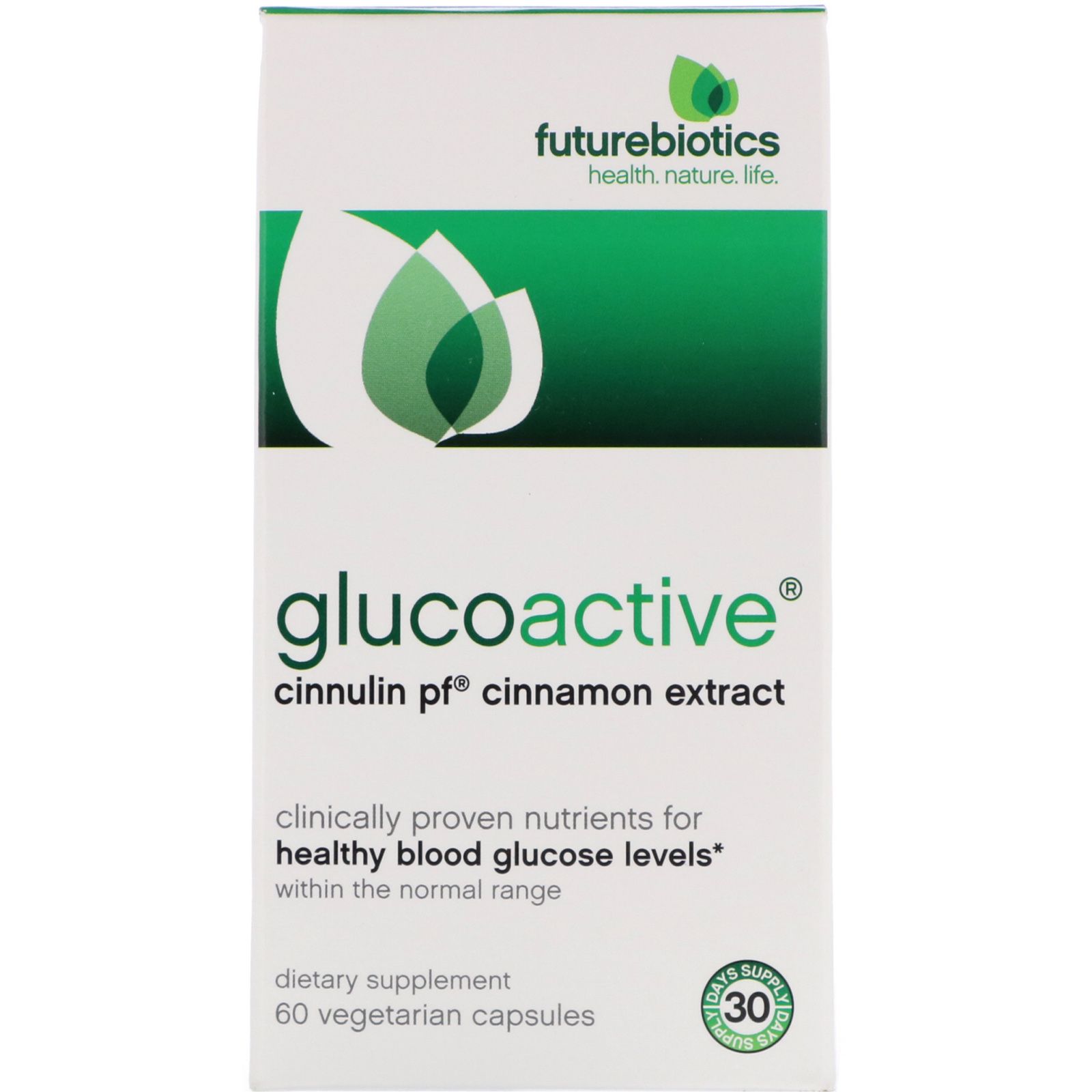 FutureBiotics «ГлюкоАктив» экстракт корицы циннулин PF 60 растительных капсул