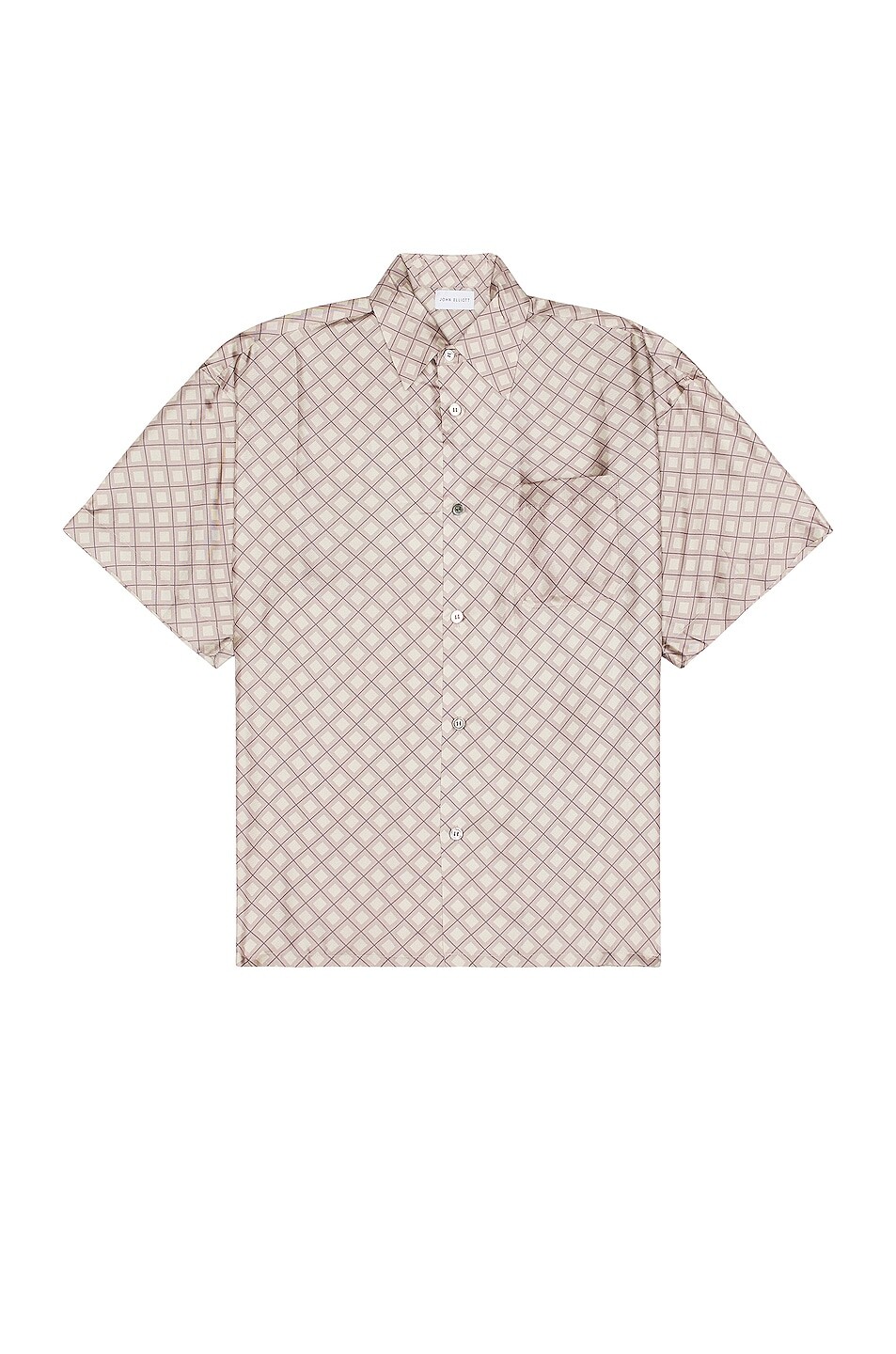 

Рубашка John Elliott Silk Ss Button Up, цвет Haze Tile