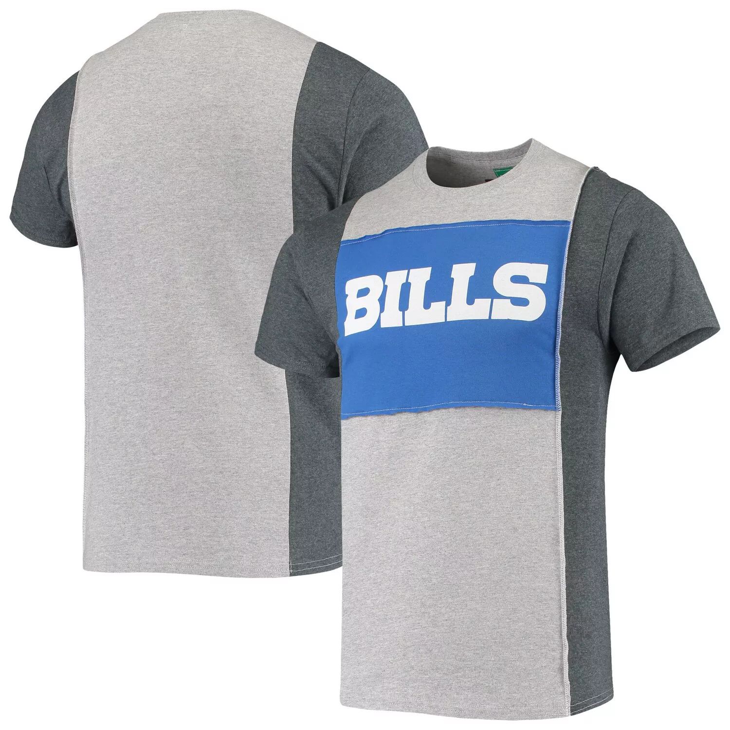 Мужская футболка Refried Apparel серого цвета с разрезом Buffalo Bills