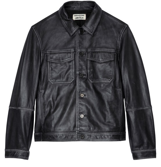 

Кожаная куртка «Лассо» Zadig&Voltaire, темно-серый