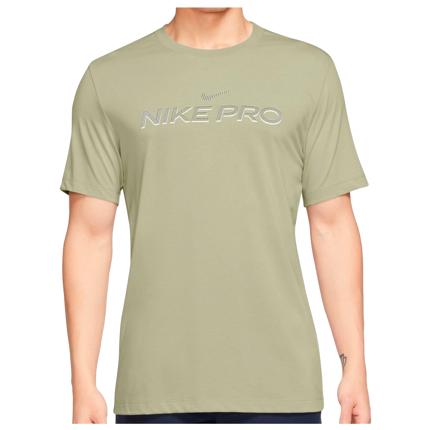 

Функциональная рубашка Nike Pro Dri FIT Fitness T Shirt, цвет Olive Aura