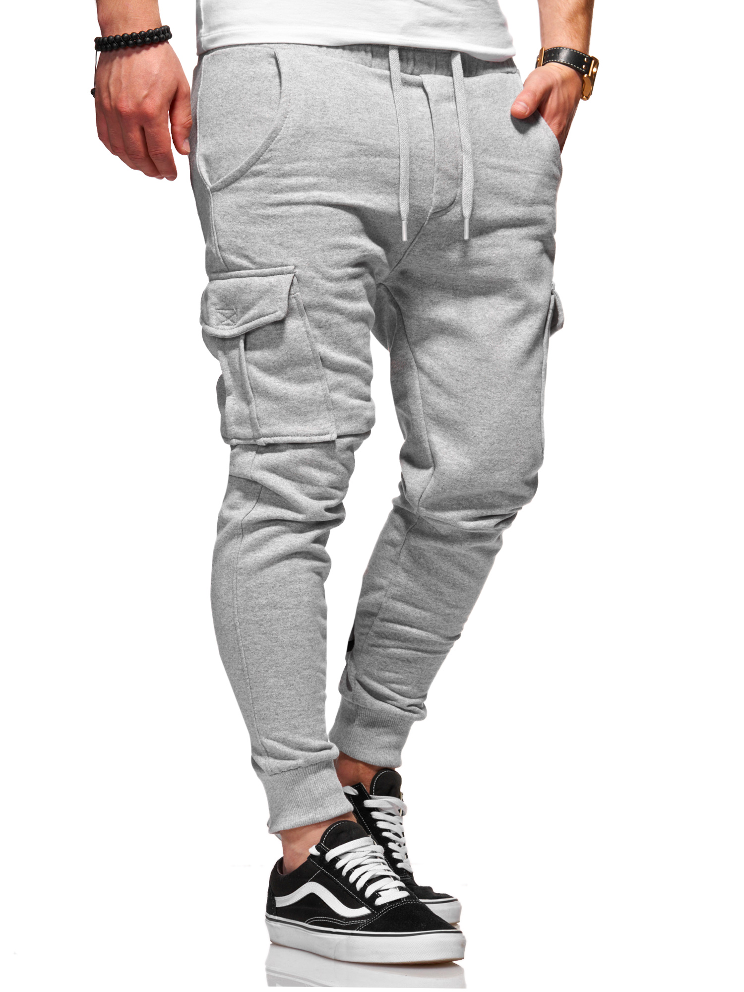 Тканевые брюки behype Jogging Combat, серый