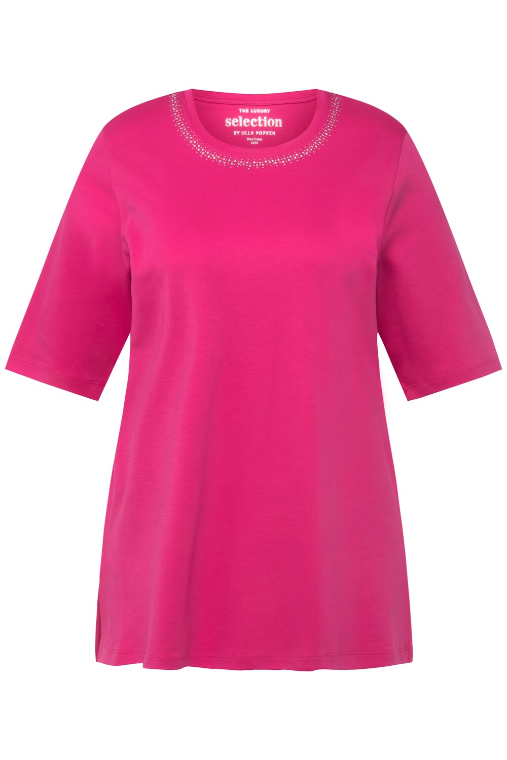 

Футболка Ulla Popken, цвет fuchsia pink