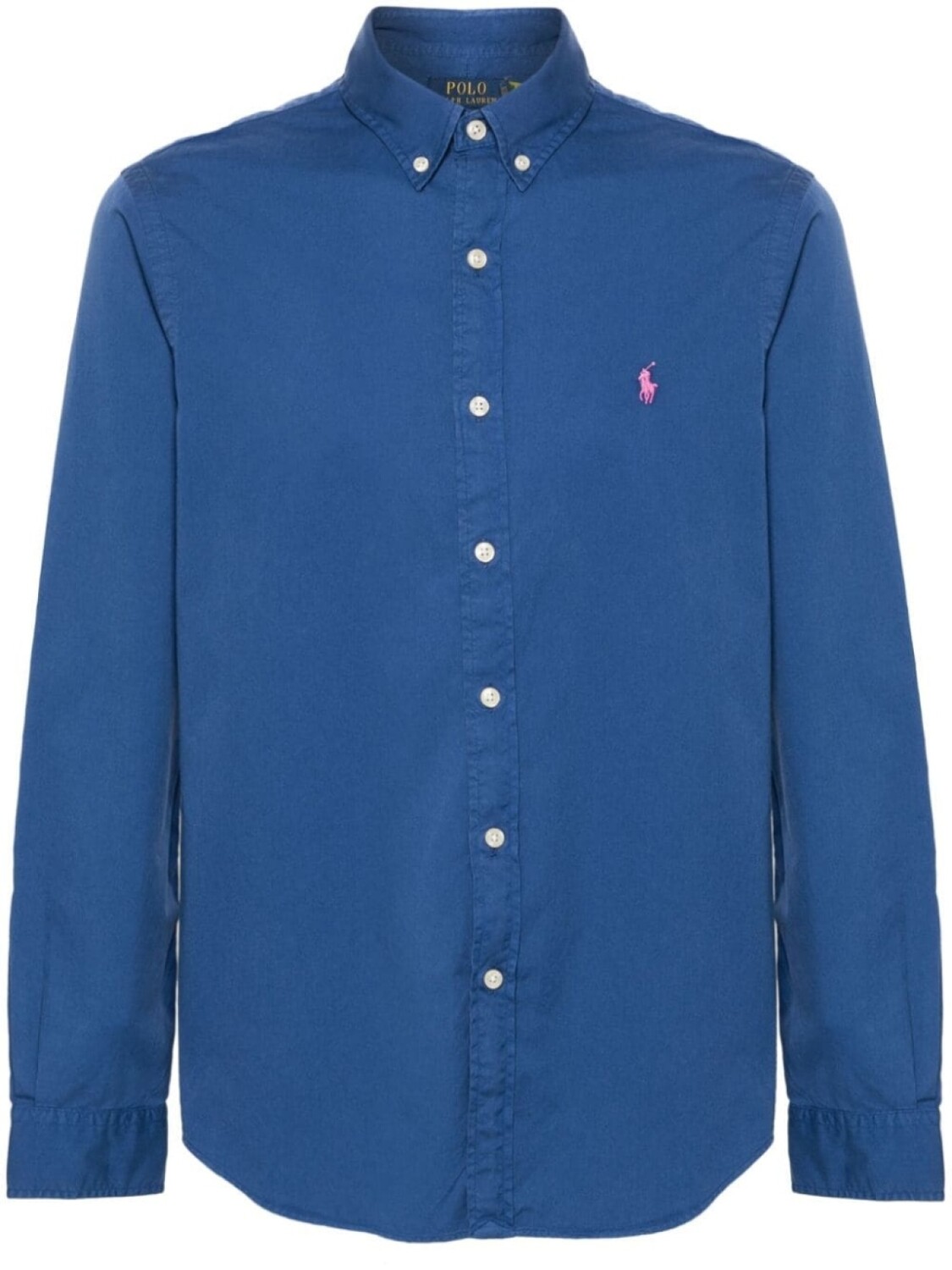 

Polo Ralph Lauren поплиновая рубашка с логотипом Polo Pony, синий