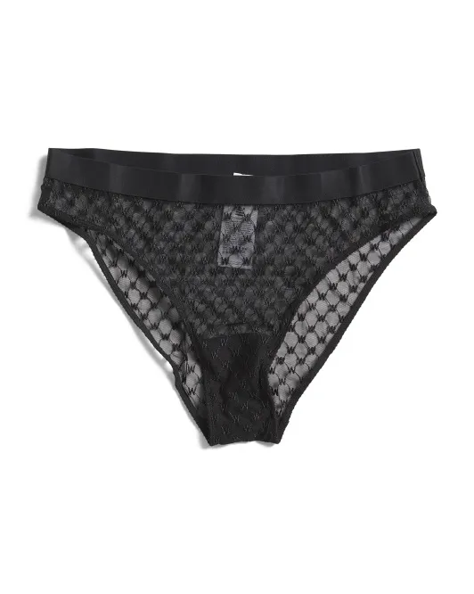 

Трусики бикини Modern с прозрачным логотипом Wolford, черный