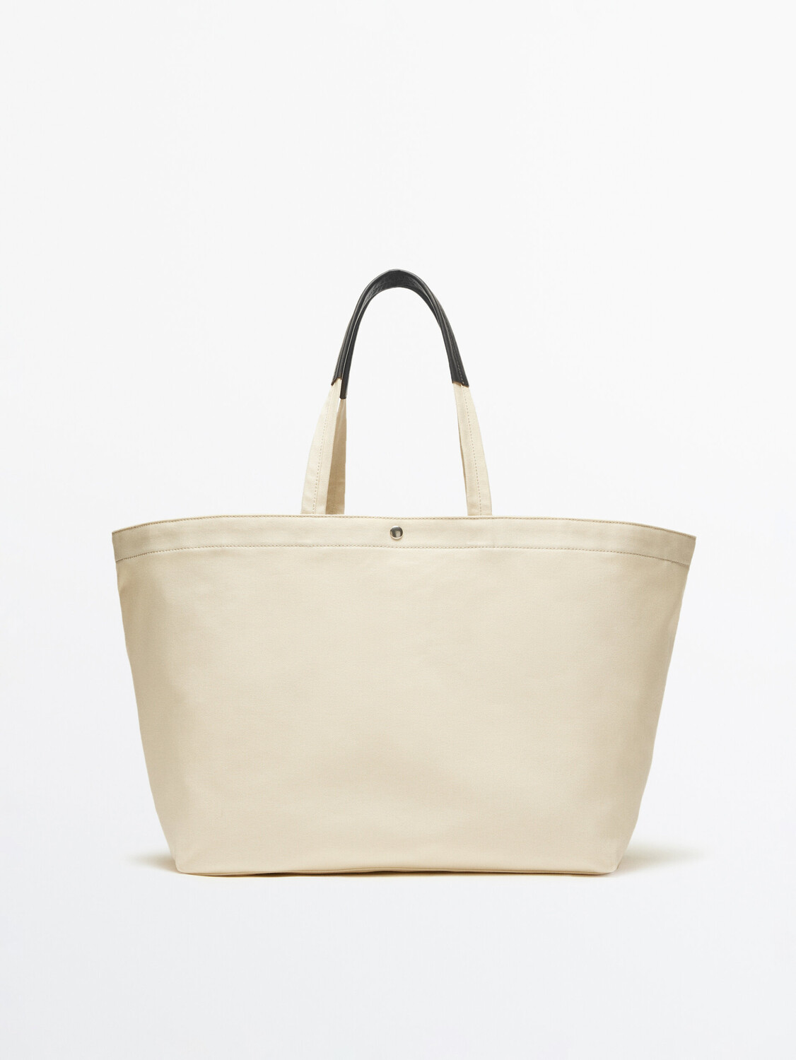 

Сумка-шоппер maxi из канваса Massimo Dutti, бежевый