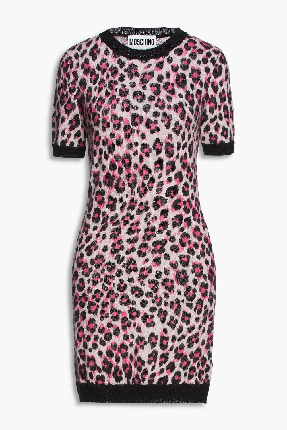 

Леопардово-жаккардовое мини-платье MOSCHINO, розовый