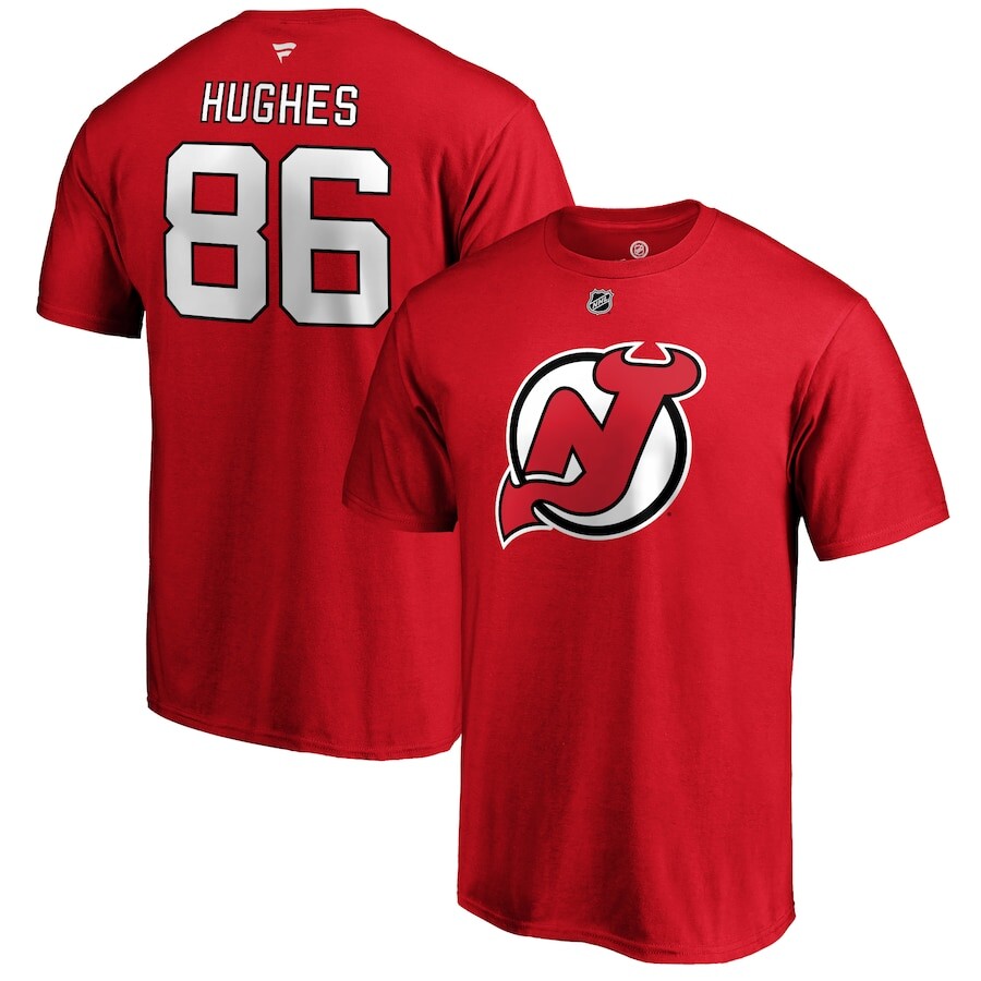 

Футболка с именем и номером Fanatics Branded New Jersey Devils, красный
