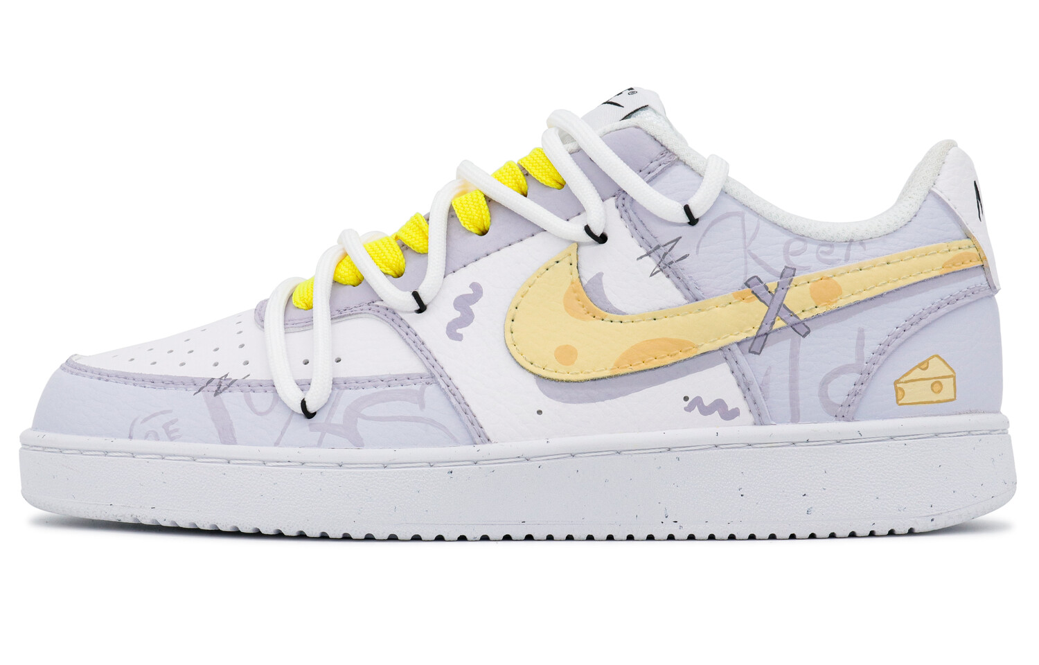 

Кроссовки Nike Court Vision 1 Skateboarding Shoes Women's Low-top White/yellow, цвет Taro cheese