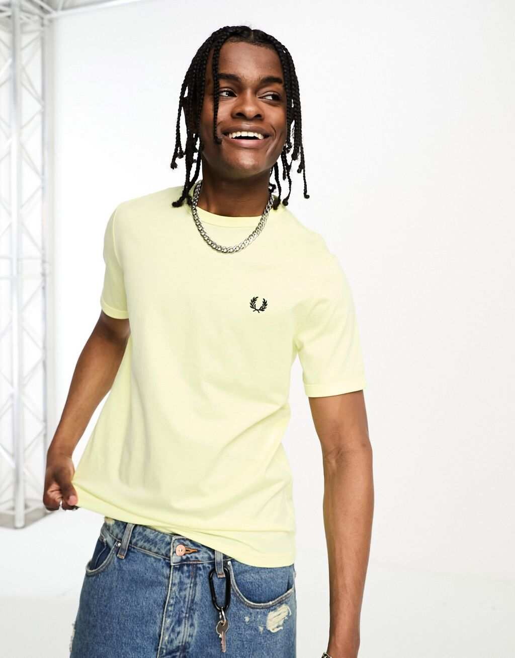 

Восково-желтая футболка Fred Perry Ringer