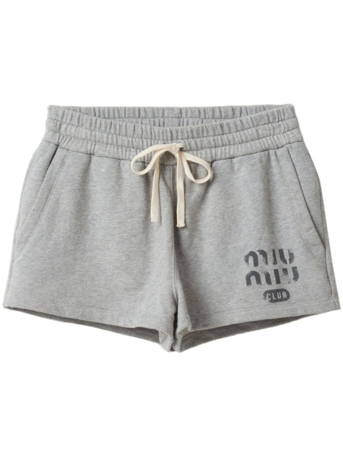 

Miu Miu спортивные шорты с логотипом, серый