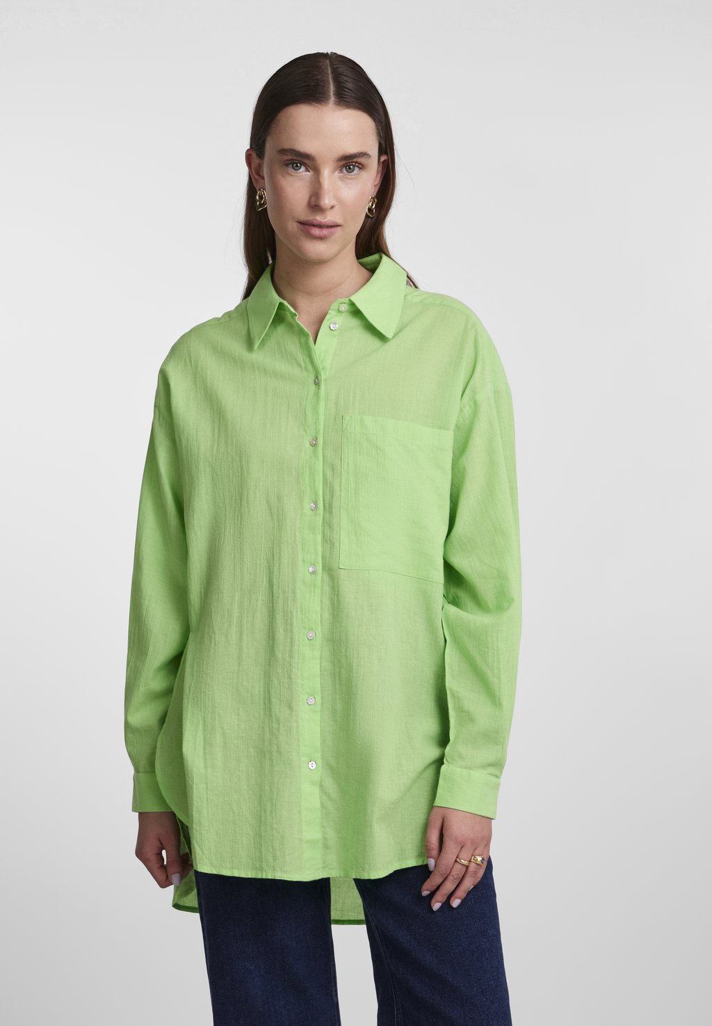 Рубашка Pieces Babara, зеленый