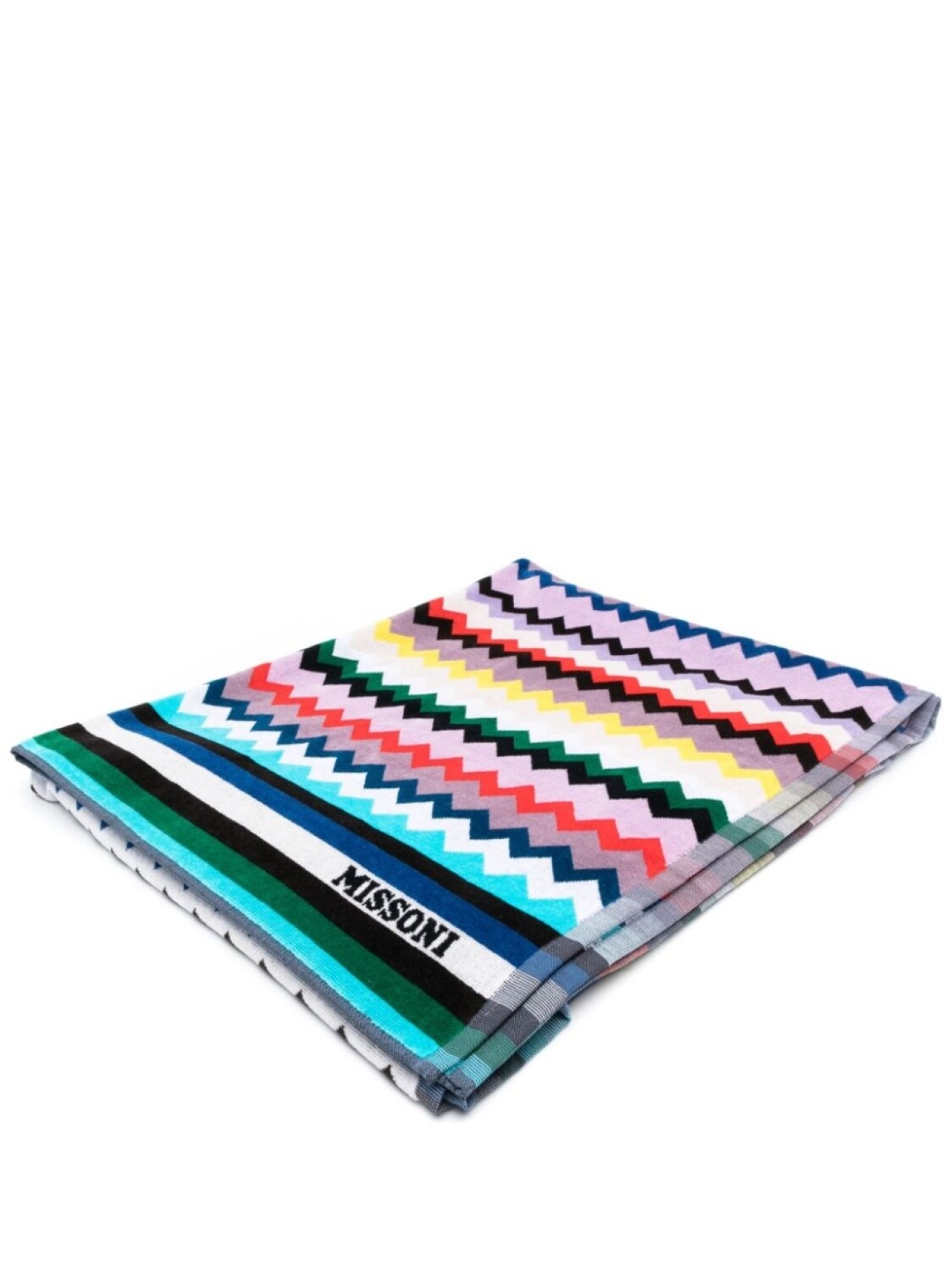 

Пляжное полотенце с узором зигзаг Missoni Home, синий