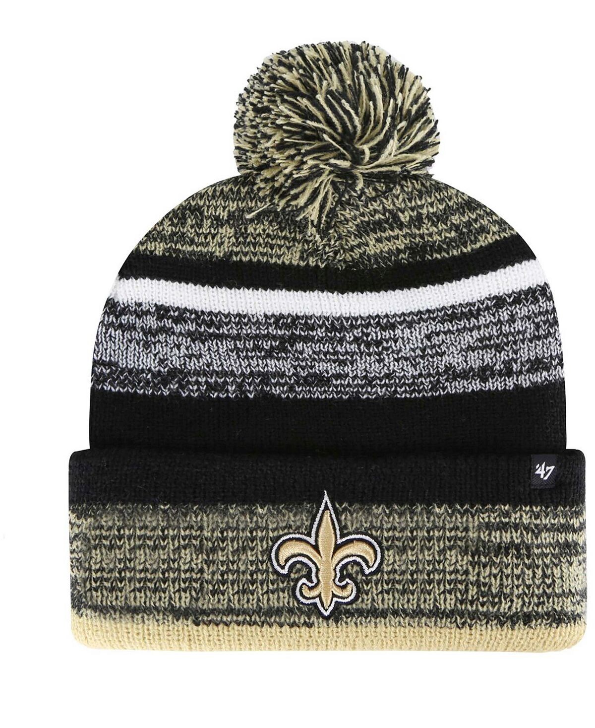 

Мужская черная вязаная шапка New Orleans Saints Northward с манжетами и помпоном '47 Brand