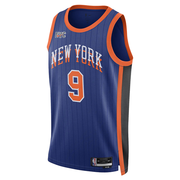 Майка Nike Dri-FIT NBA Swingman Jersey 2023/24 City Edition 'New York Knicks RJ Barrett', синий мужская майка rj barrett new york knicks icon swingman nike